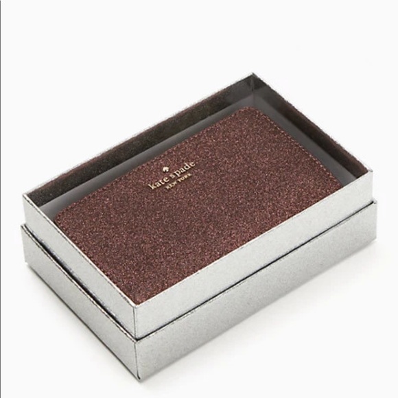 Kate Spade Shimmy boxed medium compartment bifold wallet, deep nova, NWT/NIB - Picture 3 of 16